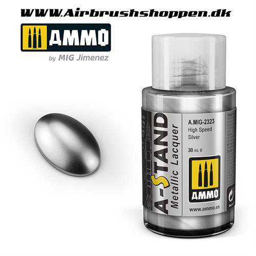 A.MIG 2323 High Speed Silver   A-Stand Lacquer paint 30 ml